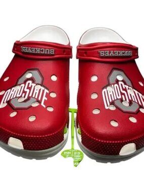 NWT Ohio State Buckeyes Crocs Classic Clogs Red Unisex Size M9/W11 Crocs